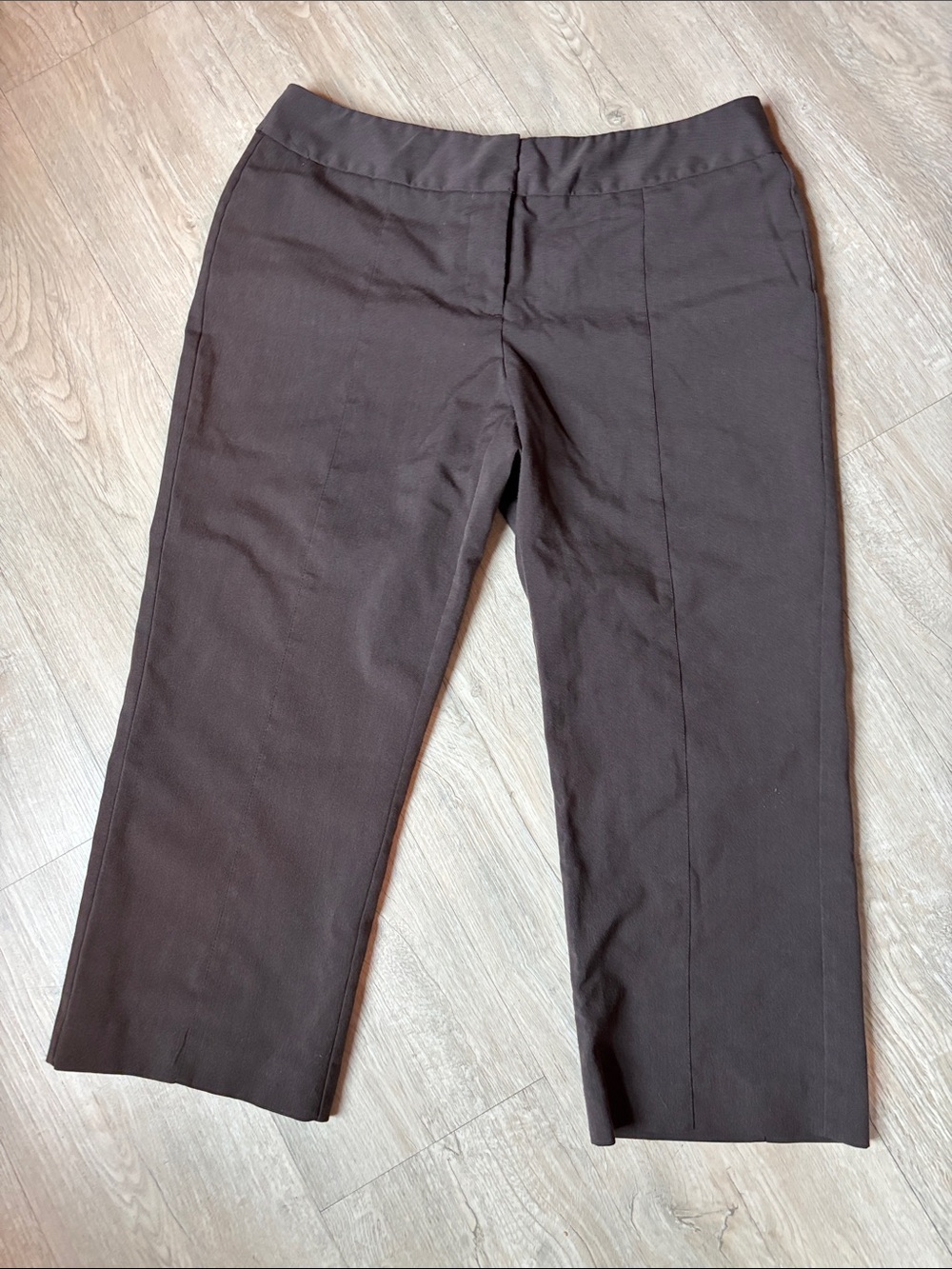 Worthington Brown Capris with Front Crease